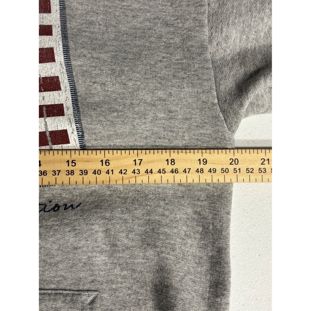 Disney Store Hoodie Adult Small Gray Mickey Mouse American Flag Graphic Pullover - Picture 6 of 11